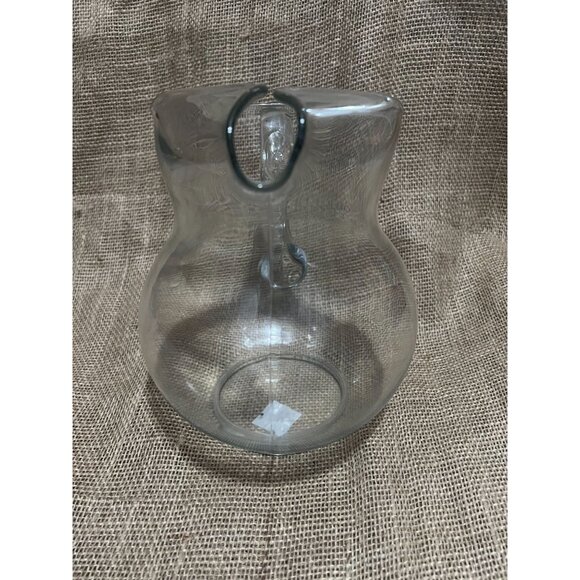 Glass Pitcher with Handle Handmade 10" with Molded Pour Spout - Picture 5 of 12